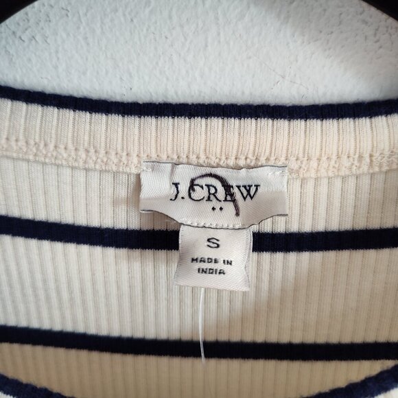 Ladies SZ S J Crew Factory Navy/Cream Mixy Dress - Picture 4 of 4
